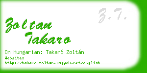 zoltan takaro business card